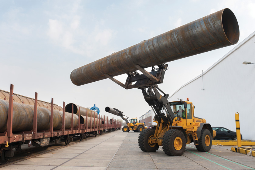 Image of large steel pipe